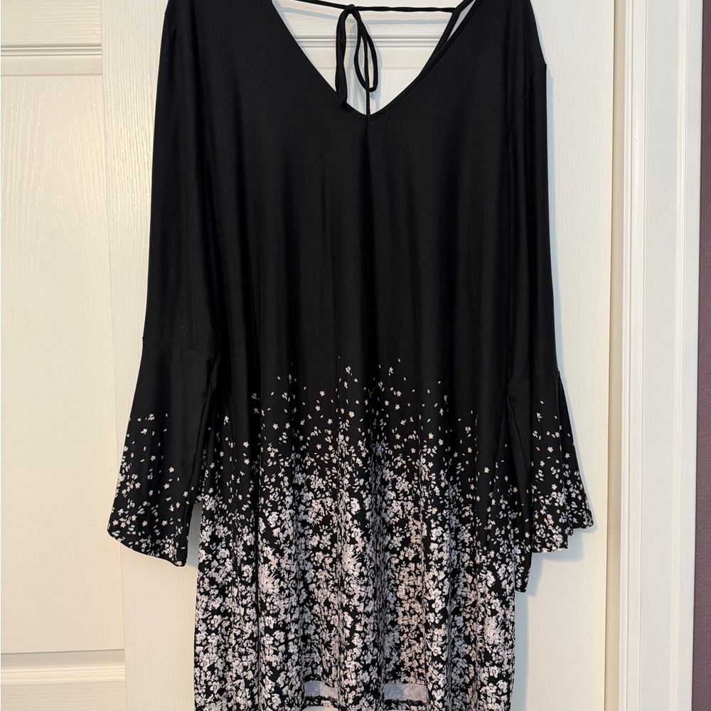 Maurices Black V-Neck Ombré style dress